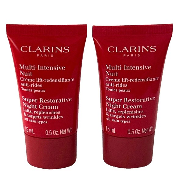 Clarins 2x Clarins Super Restorative Night Cream 0.5oz/15 ml each