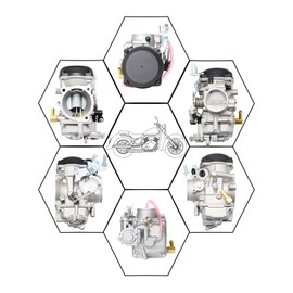 Carburetor & Choke Cable Replacement for Harley Davidson Dyna Electra Glide Fatboy Softail Sportster 1200 XLH1200 Sportster 883 XL883 XLH883 27490-04 CV40 Carb