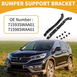 Partuto Bumper Support Bracket No.71593SWAA01/71598SWAA01 - Left Right Side Bumper Bracket for Honda CR-V 2007-2011 - ABS Plastic Black - 1 Pair