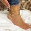 Gokeey Gold Anklts for Women,14k Gold Plated Ankle Bracelets for