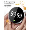 Kitchen Timer Round Rotary Digital Timer Large LED Magnetic Digital