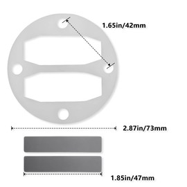 TWZKXC 3 Set 2.87“ Central Pneumatic Compressor Parts, for Central Pneumatic Harbor Freight Air Compressor Head Gasket Test kit Reed Valve Replacement, 68740 69667 67501(Silvery)