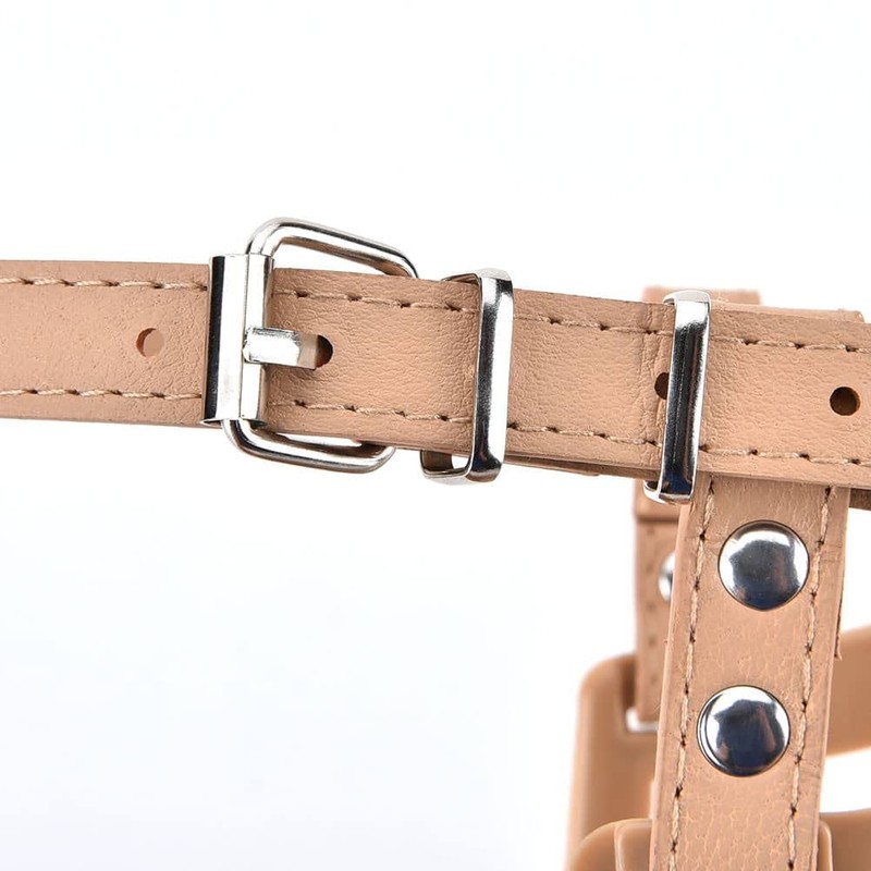 CABLEPELADO Dog Muzzle Prevent Biting Adjustable Snout Circumference 5.5cm Beige