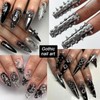 Kinretixia Goth Nail Charms, 3D Triangle and Spike Gothic Punk