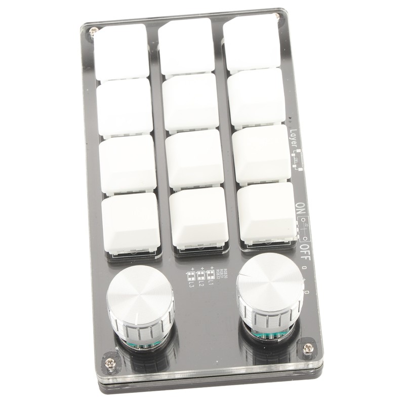 One Handed Macro Mechanical Keyboard 12 Key Multifunction DIY Programmable