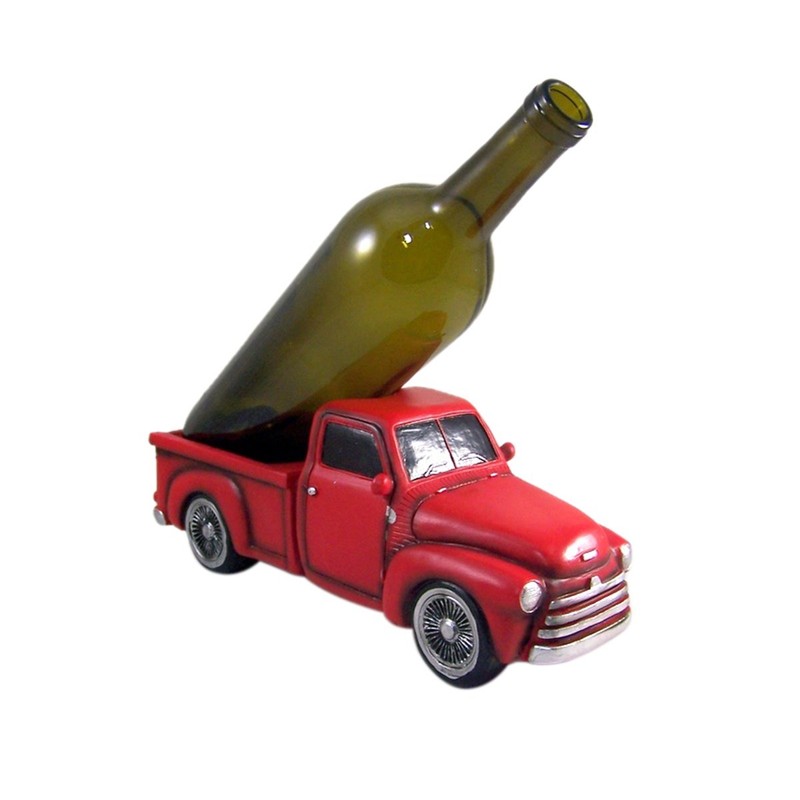DWK Vintage Red Truck Decorative Wine Bottle Holder | Americana