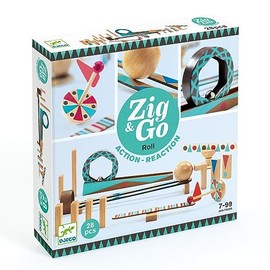DJECO Construcción Go-28 Zig & Go Construction-28 pcs (35640), Multicoloured