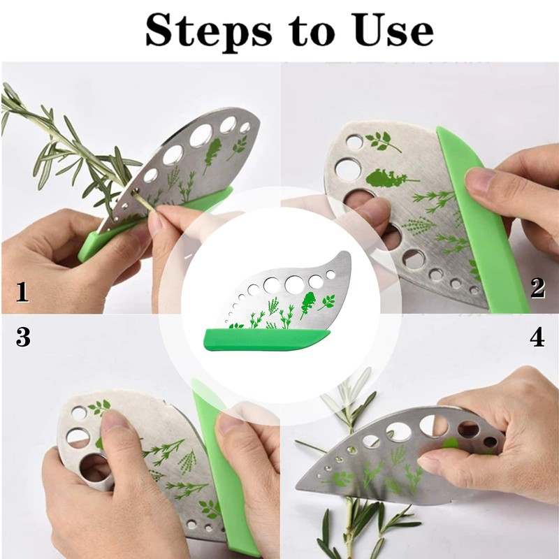 2 Pack Herb Stripper Professional Herb Chopper 9 Hole Stainless