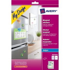 Avery Zweckform Magnetic Sticker 210 x 297 mm Round 4 cm White