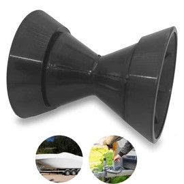 Boat Trailer Roller, 4 inch Bow Stop Roller, Yachts Spool Wheel with No Marking and Damage to Boat, Black