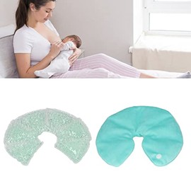 Paquete de Gel para Lactancia, Paquete de Gel para el Pecho con Compresa Fría y Caliente que Promueve el Flujo de Leche en Forma de Tornillo Abierto para Reducir el Dolor para Uso Doméstico (Verde)