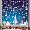 JSTHHTT 18 Sheet Christmas Window Stickers, 434 pcs Double Sided