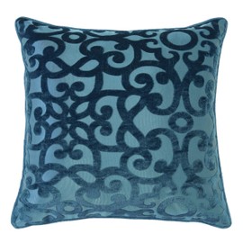 Homey COZY Modern Velvet Throw Pillow Cover,Cerulean Luxury Soft Fuzzy Cozy Warm Slik Decorative Square Couch Cushion Pillow Case 20 x 20 Inch, Cover Only