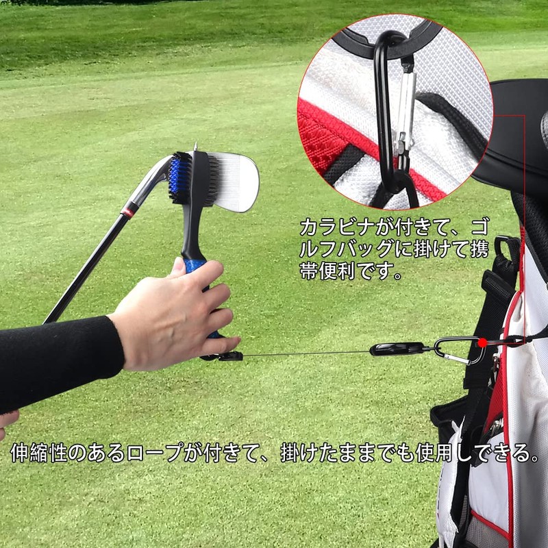 Golf Club Brush, Clean, Maintenance Tool, Wire, Nylon, Needle Storage,