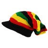 Itzu Rasta Oversized Knit Slouch Peak Beanie Cap Hat in