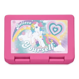 Spreadshirt My Little Pony Retro Believe in Yourself Rainbow Lunchbox, One Size, Pink