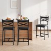 IDEALHOUSE Bar Stools Set of 4, Upholstered Bar Chairs with