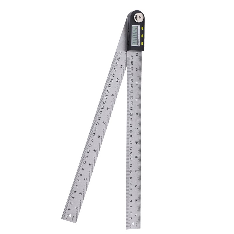 0‑300mm Digital Protractor Portable Stainless Steel LCD Angle Finder Ruler