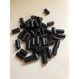 Premium 50 Pack Black Buffalo Horn Tubes , 1/2"  Premium Quality