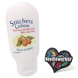 Stitcher's Lotion - Apricot & Honey, 2 oz. Tube - Plus Fun Needleworker Sticker Decoration