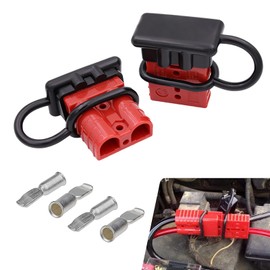 Zikefest 50A 12-36 V Batteries Quick Connect/Disconnect Plug Kit, 6-12 Gause Wire Connector, for Car ATV Winches Lifts Motors - 2PCS(red)