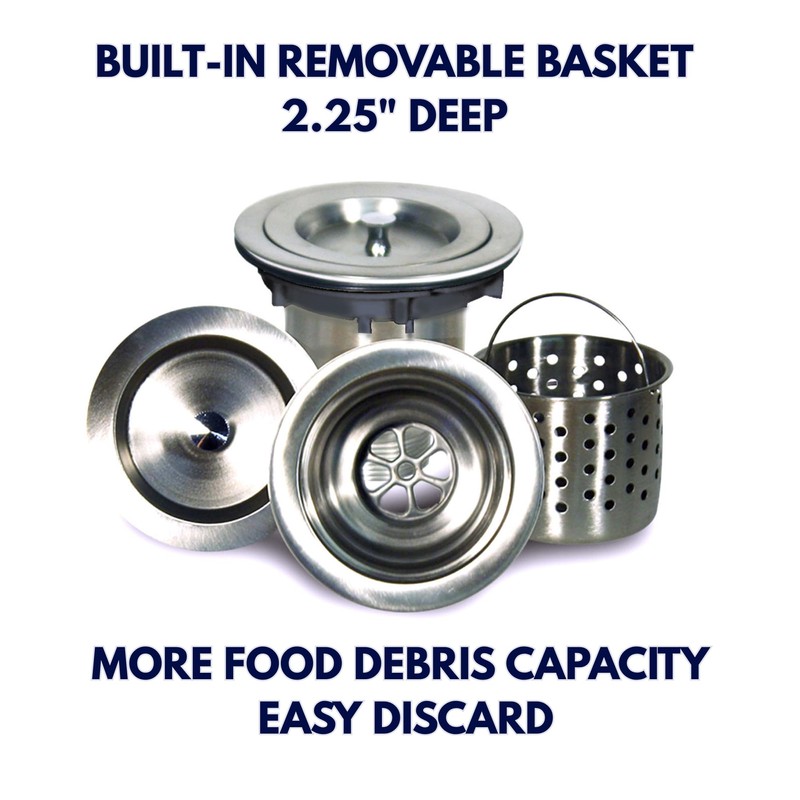Nantucket Sinks NS35CD 3.5-Inch Deluxe Colander Drain, Stainless Steel