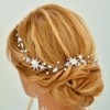 Yean Gold Star Wedding Headband Rhinestone Headpiece Crystal Bridal Hair