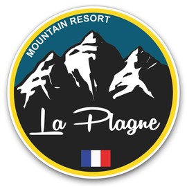 Vinyl Stickers (Set of 2) 7.5cm - La Plagne Ski Snowboard Resort France #5341
