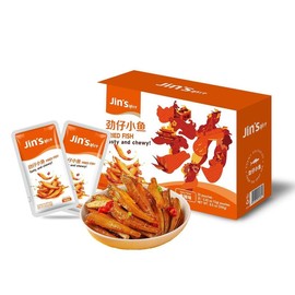 Livestream Jinzai, Asian-Style Snacks: Fish Bites, Dried Tofu, Konjac Treats, and Vegetarian Steak Instant Snack – Perfect Beer Pairing, 12g x 20 Packs (Random Flavors) | Natural & Flavorful gift - Specification: Small Fish (spicy and aromatic flavor)