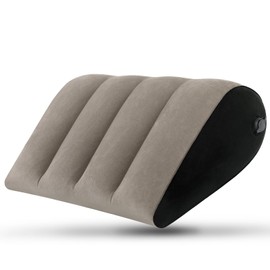 JCDOBEST 2 Pack Portable Inflatable Wedge Pillow, Body Positioners for Sleep Support, Adjustable Travel Cushion- Lightweight Bed/Leg/Partner Support Pillow with Fast Inflation, Grey (Large 22inch)