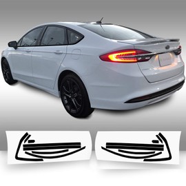 Window Trim Chrome Delete Blackout Precut Vinyl Wrap Overlay Kit Compatible with and Fits Fusion 2013 2014 2015 2016 2017 2018 2019 - Gloss Black