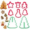 Christmas Cookie Cutters Set, 8 Pieces Plastic Biscuit Cutters -