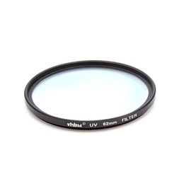 vhbw Universal UV Filter for Camera Lenses with 62 mm Filter Thread - UV Protection Filter, Black