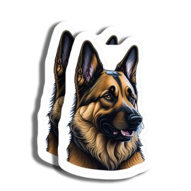 German Shepherd Dog Sticker - Dog Lover Gift - Cute Animal Decal - Vinyl Sticker for Laptops - Water Bottles - Car Decals - Pet Owner Gift - AAS0608