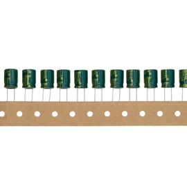 HUABAN 50pcs 50V 220UF 10x13mm High Frequency LowESR Insertion Type Aluminum Electrolytic Capacitors (with Green Sleeve) 50 Volt 220 UF