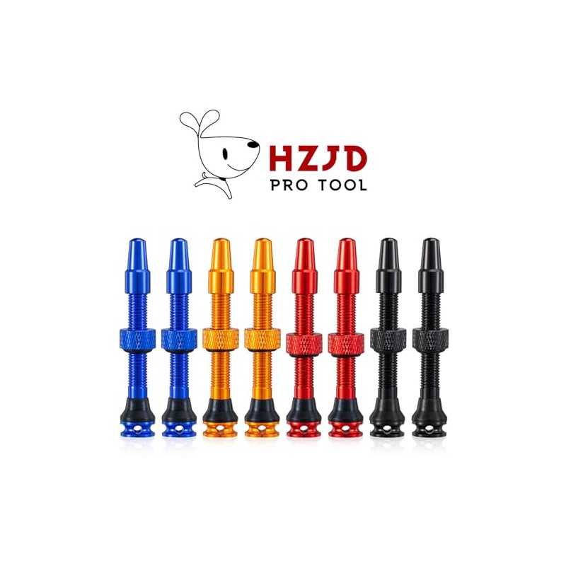 2PCS Bike Tubeless Presta Valve Stem, Black, Integrated Core Removal