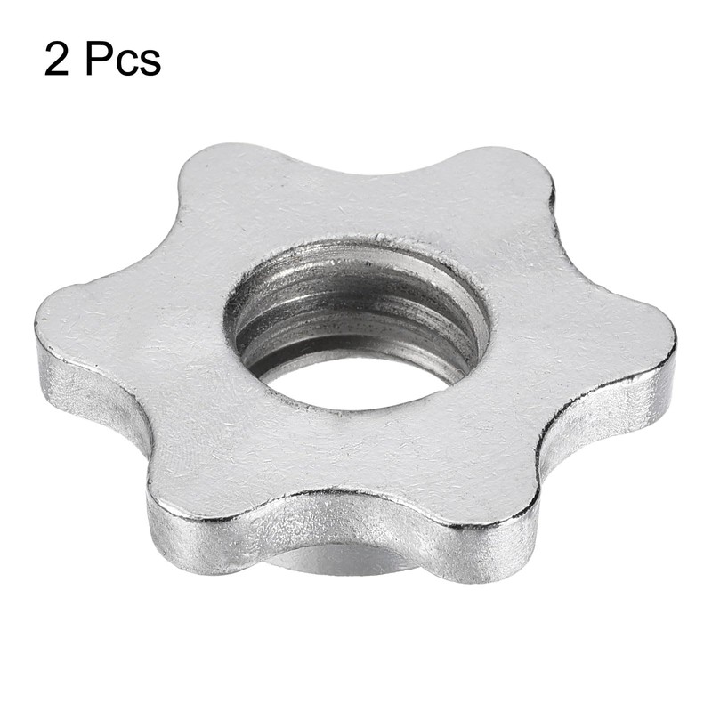 sourcing map Dumbbell Hex Nut, 2Pcs M28 Anti-Slip Lock Collar