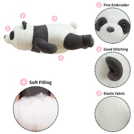XFHouse 24" Cute Giant Panda Bear Plush Soft Hugging Body Pillow,Large Panda Stuffed Animals Toy Doll for Kids Birthday,Valentine,Christmas