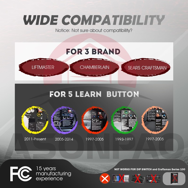 Chamberlain MyQ LiftMaster Craftsman Universal Wireless Garage Door Keypad 940EV-P2