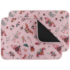 IEUUMLER Washable Pee Pads for Dogs, 2 Pack Insect Pattern Reusable Waterproof Puppy Potty Pads, Non-Slip Absorbent Pet Training Pads for Playpen Crate Bed EU014