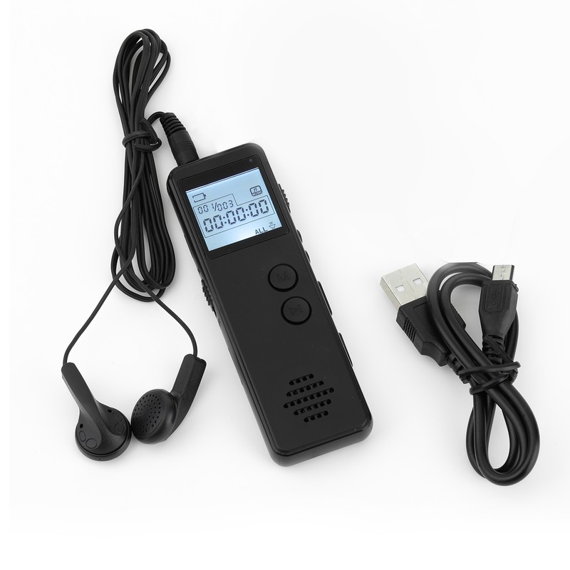 16GB Digital Voice Recorder Voice Activated Recorder Noise Reduction MP3