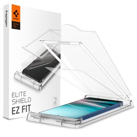 Spigen Galaxy S25 Ultra Film, Fingerprint Authentication, Includes Paste Kit, TPU Material, Compatible with Galaxy S25 Ultra Protective Film, Nano Coating, Shatterproof, Pack of 2, EZ Fit EliteShield