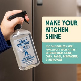 Aunt Fannie's Cleaning Spray Variety Pack, Includes Stainless Steel Spray, Granite & Stone Spray, Glass & Window Spray, and Wood Spray, 16.9 oz each, Pack of 4