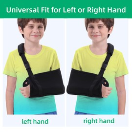 Fotgok Kids Arm Shoulder Sling, Medical Shoulder Immobilizer for Shoulder Injury, Breathable Padiatric Arm Brace Support (Small)