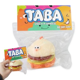 Cute Squishy Chick Burger - Food-Themed Fidget for Stress Relief, Prank Gifts & Party Accessories
