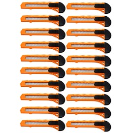 20x Bulk Utility Knife Box Cutters Snap Off Blade Neon Orange
