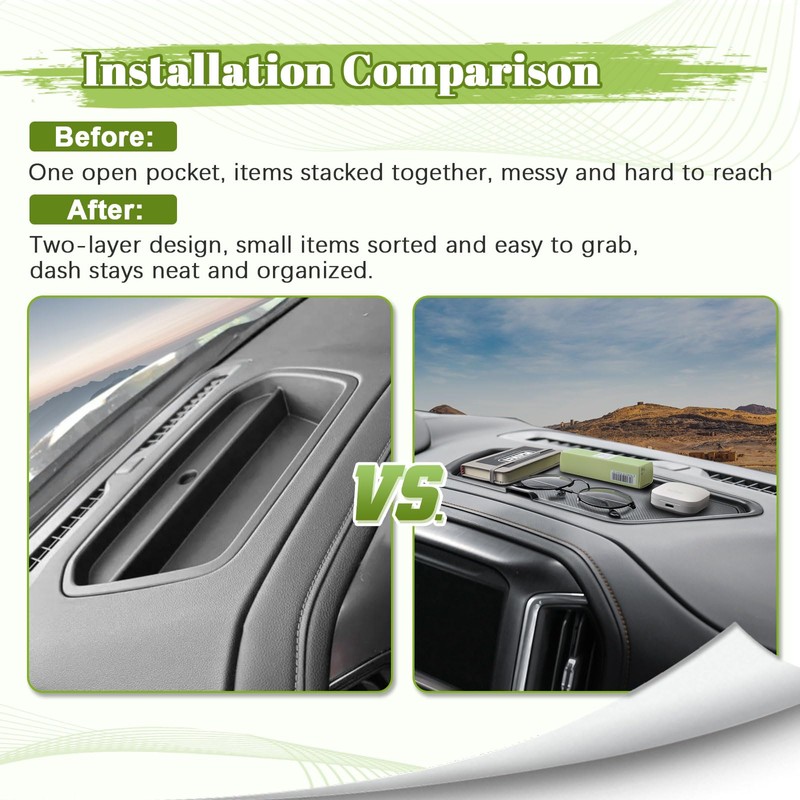 Dash Storage Tray for 2019-2026 Chevy Silverado/GMC Sierra 1500