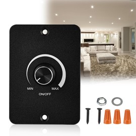 HOMURY Dimmer for LED Lamps: DC 12 V Dimmer PWM LED Dimmer Switch, Dimmer Switch, 3 Wires for Motorhome, Boat, Truck, Caravan, Trailer Light