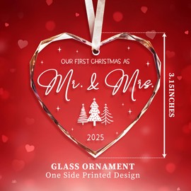 Wedding Gifts,First Christmas Married Ornament 2025,Our First Christmas As Mr and Mrs Christmas Ornament 2025 Bridal Shower Gift