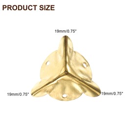 uxcell 12 Pcs Box Edge Guard, 19mm Decorative Box Corner Cover, Corner Protector, Vintage Stair Dust Corners with Screws, Yellow